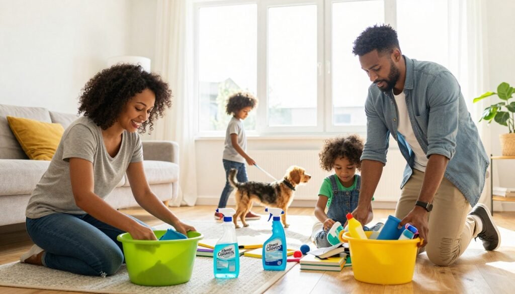 Involving the whole family in the seasonal cleaning process